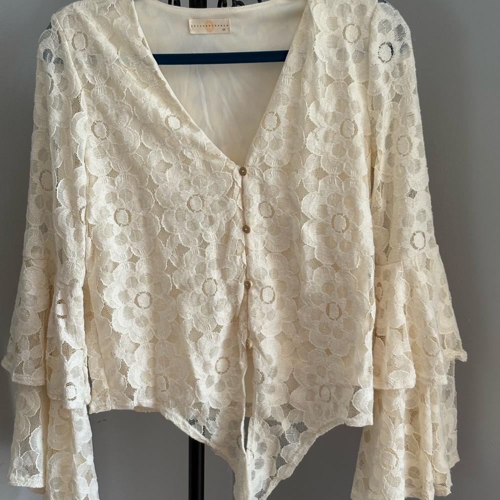 Elegant Cream Lace Blouse